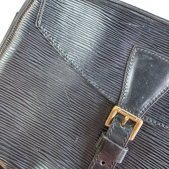 Louis Vuitton Jeune Fille Epi Shoulder Bag Black Leather Crossbody Gold Hardware - Picture 10 of 16